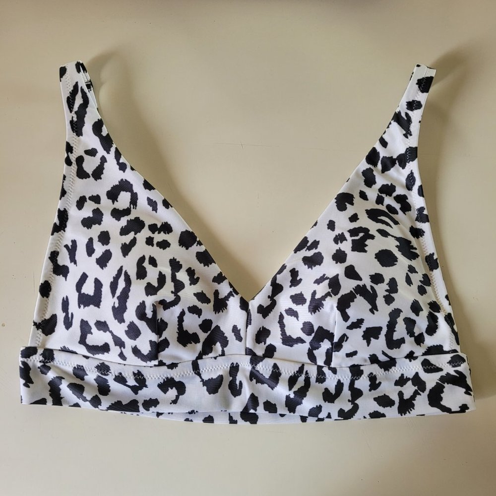 Aerie Swim Scoop Cheetah Print Swimsuit Top